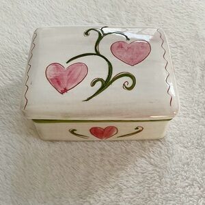 Vintage Stangl Pottery Terra Rose Heart Lidded Box Fleming​ton NJ